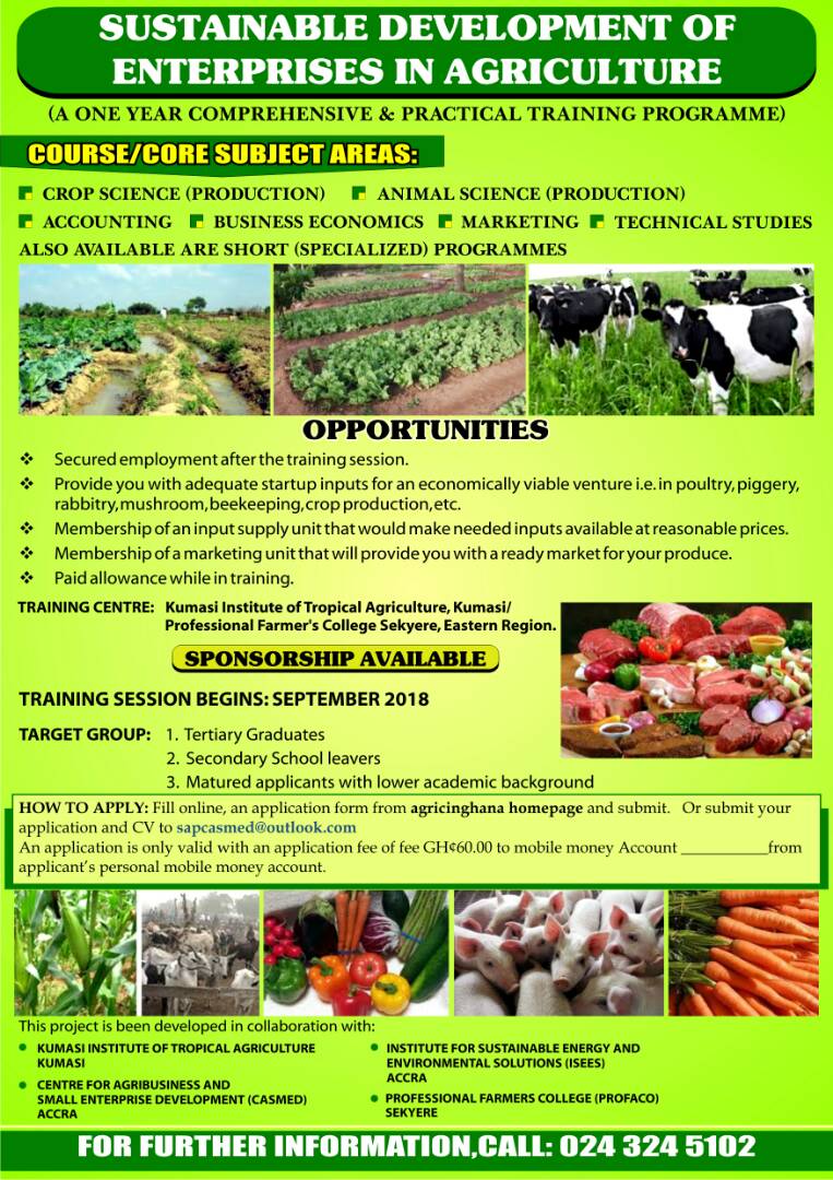 Call for Applications A One Year Comprehensive and Practical Agricultural Training Program — GARDJA